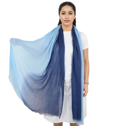 Alilang Lightweight Cotton Linen Scarf Gradient Colors Long Travel Scarf Wrap Shawl for Women 74.8 in x 35.4 in