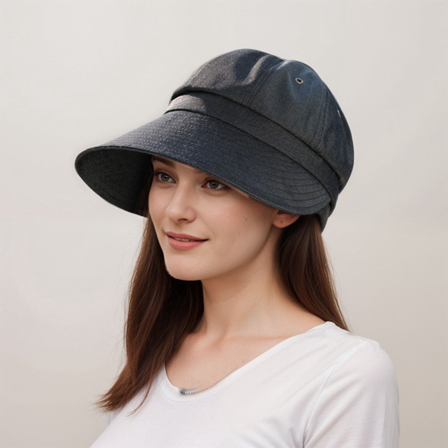 Anna-Kaci Womens Wide Brim Baseball Cap Bundle with UV Protection Ponytail Hole and Ventilated Eyelets Casual Outdoor Style
