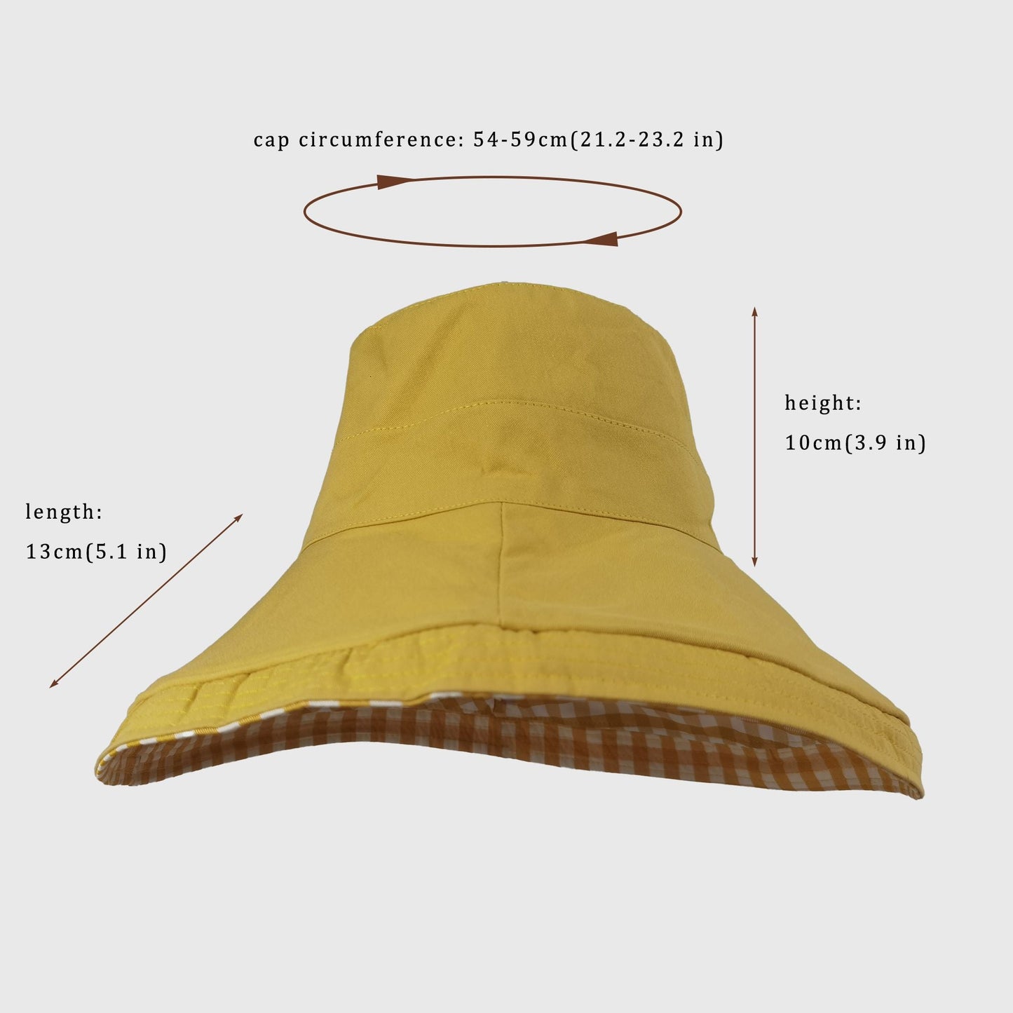 Anna-Kaci Women's Reversible Checkered Bucket Hat with Chin Strap