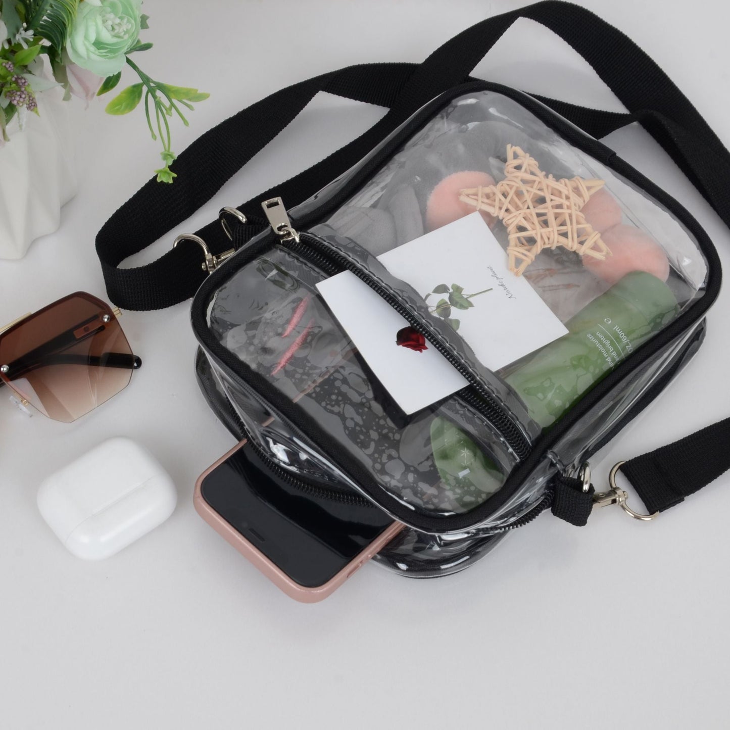 Anna-Kaci Sleek Clear Women's Shoulder Bag