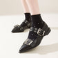 Anna-Kaci 5 Pairs Women¡¯s Ankle Socks Soft Ribbed Top with Small Polka Dot Pattern for Loafers Ballet Flats or Sneakers