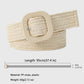 Anna-Kaci Elegant Straw Belt with Matching Woven Buckle