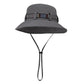 Anna-Kaci Wide Brim Bucket Hat with Colorful Ribbon Trim Breathable Mesh Lining and Adjustable Chin Strap for Outdoor Use