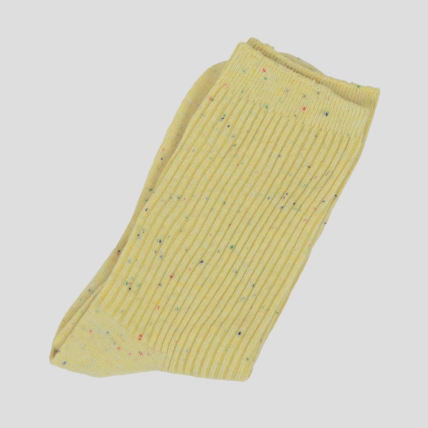 Anna-Kaci Women's Chic Style Solid Speckled Crew Socks Non Slip Cotton for Casual 2 Pairs 4 Season