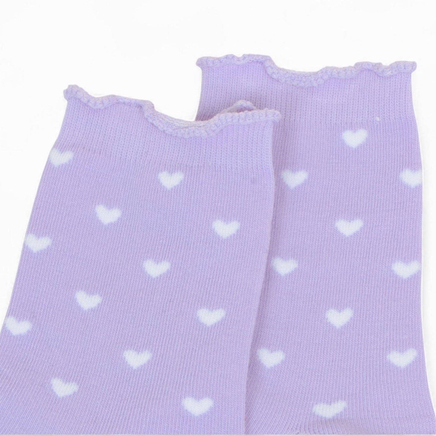 Anna-Kaci Women's Ankle Socks with Allover Heart Print and Soft Ribbed Cuff Trim