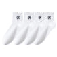 Anna-Kaci Women's 4-Pair Pack Sheer Ribbed Ankle Socks with Ruffled Trim and Embroidered Bow Detail in Multiple Color Combinations