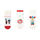 Anna-Kaci Renaissance Women 3-Pair Ankle Socks Set Assorted Patterns Featuring Colorblock, Cartoon Characters, and Butterfly Prints