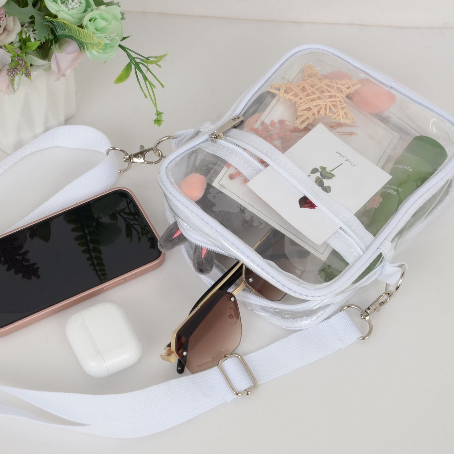 Anna-Kaci Sleek Clear Women's Shoulder Bag