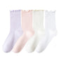 Anna-Kaci Women's 4-Pair Pack Soft Ribbed Ankle Socks with Ruffled Edge Trim Lightweight Knit Design in Multiple Color Combinations