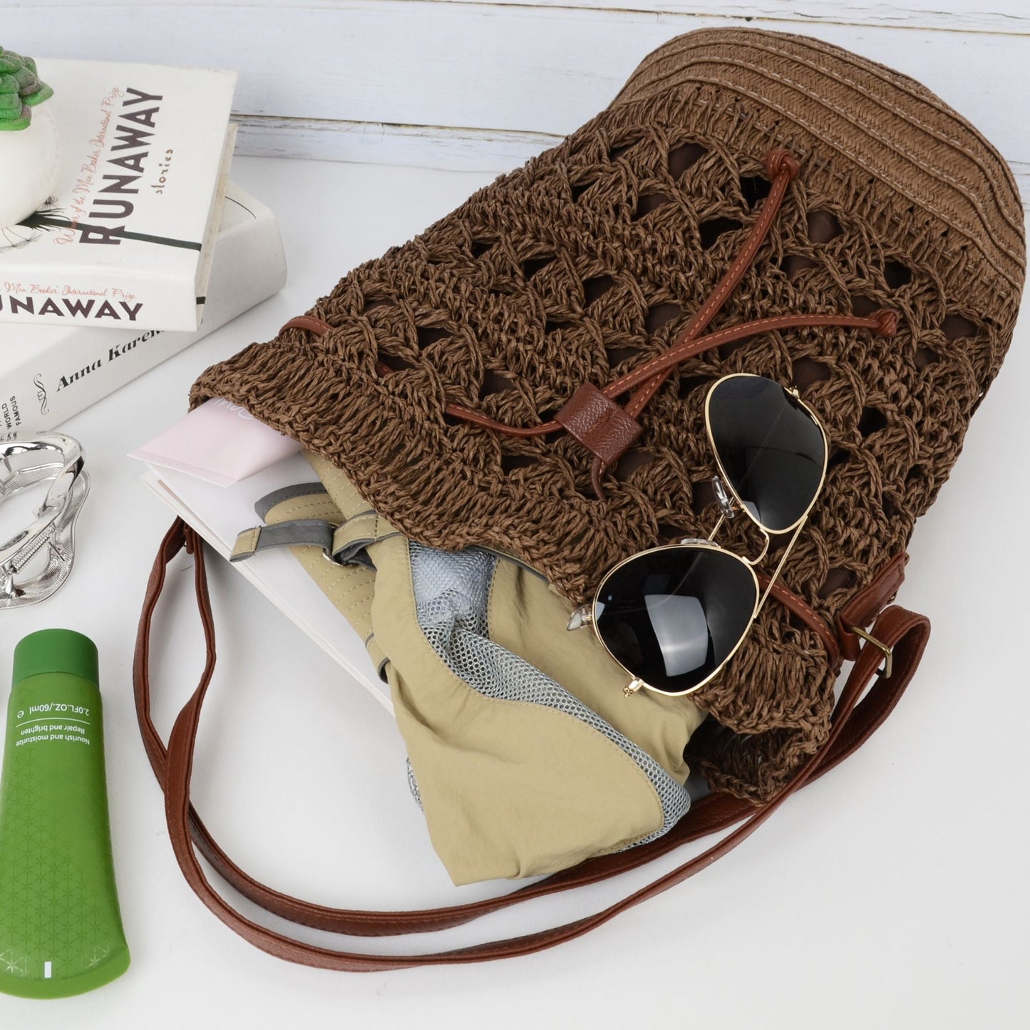 Anna-Kaci Women's Bohemian - Style Crochet Shoulder Bag