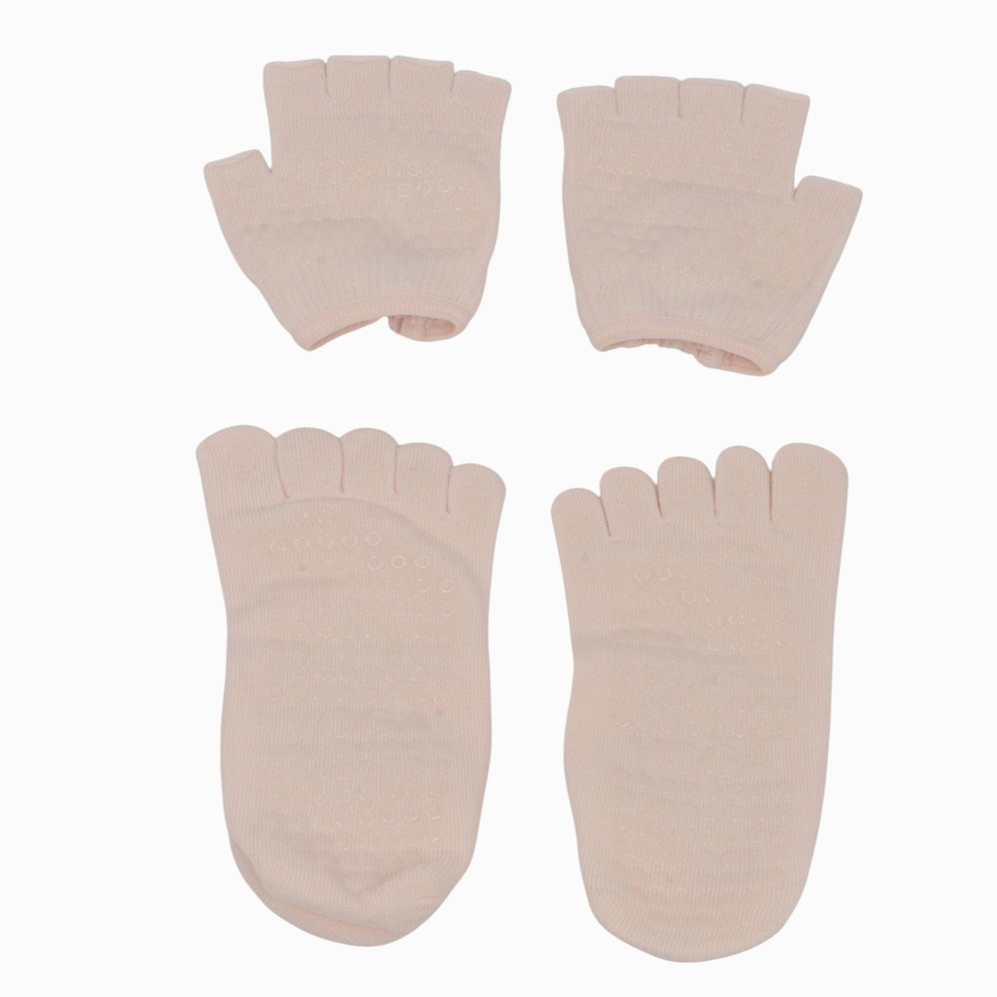 Anna-Kaci Women's Yoga Socks and Gloves Set with Anti-Slip Grip for Pilates and Barre Workouts