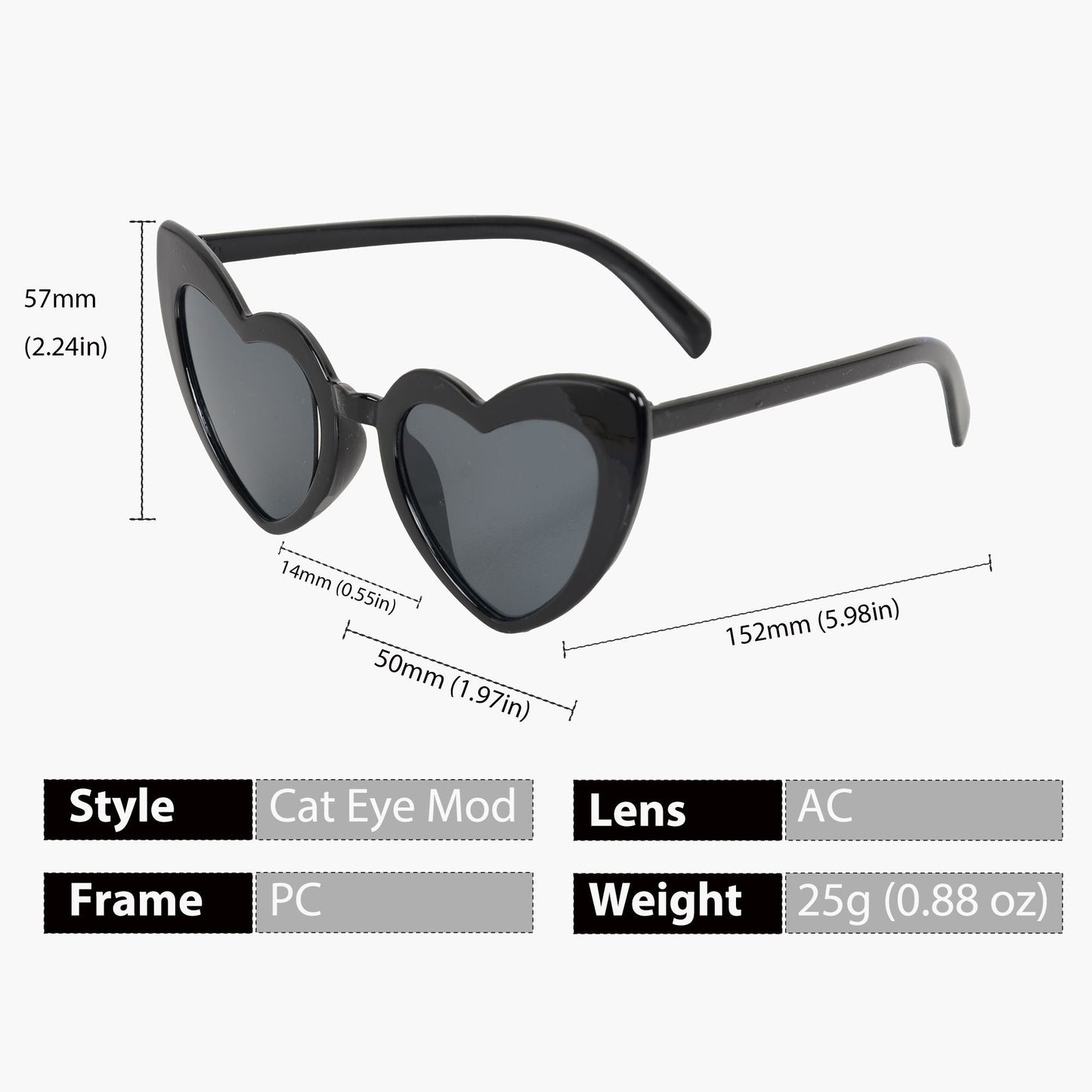 Anna-Kaci Active Women's Vibrant Heart-Shaped Fashion Sunglasses UV400 Protection