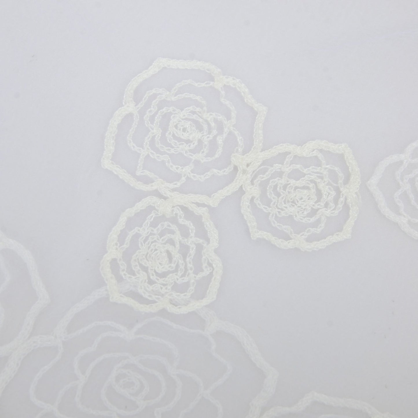 Anna-Kaci Women's Sheer Lace Neck Scarf with Embroidered Rose Floral Edging and Scalloped Trim Detail