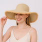Anna-Kaci Wide Brim Straw Floppy Hat with Frayed Edges Lightweight Sun Protection for Beach Vacation Outdoor Travel Style
