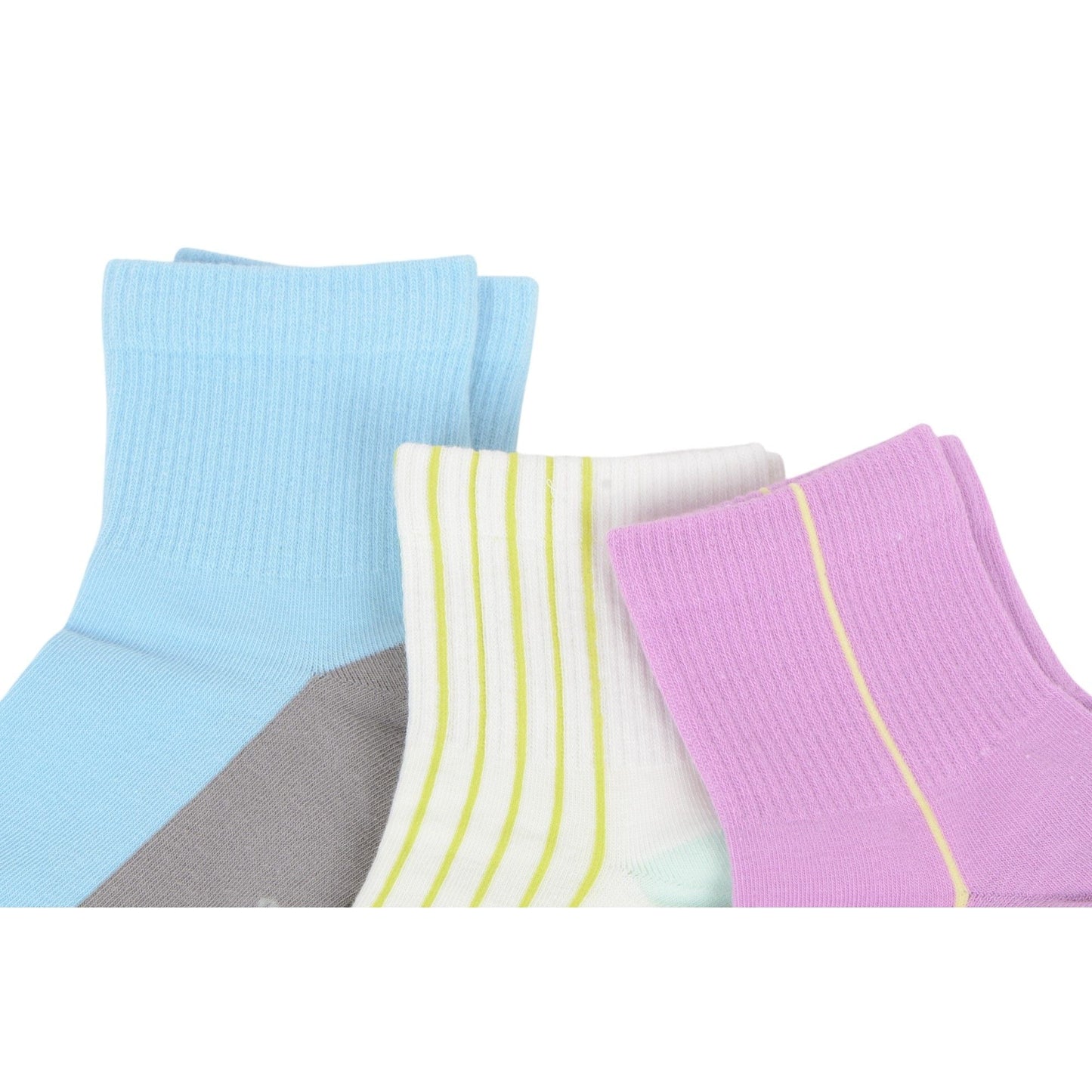 Anna-Kaci Renaissance Women 3-Pair Ankle Socks Set Assorted Patterns Featuring Colorblock, Cartoon Characters, and Butterfly Prints