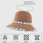 Anna-Kaci Women's Flower Embellishments Sun Hats Charming Crocheted Straw