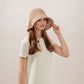Anna-Kaci Crochet Bucket Hat with Adjustable Chin Strap and Back Button Eyelet Panel for Sun Protection