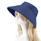 Anna-Kaci Women's Wide Brim Visor Hat with Bow Detail Adjustable Velcro Closure for Beach or Outdoor Protection