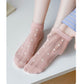 Anna-Kaci 4 Pairs Women's Low-Cut Mesh Knit Cotton Socks Cute Pattern Breathable Stretch for Everyday Casual Wear
