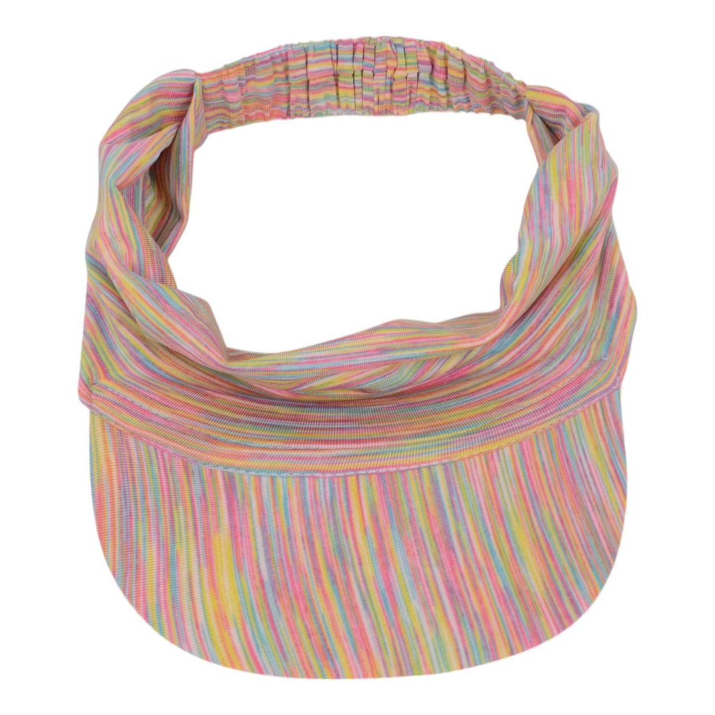 Anna-Kaci Stretchy UV Protection Sports Visor Hat Lightweight Rainbow Stripe Design for Hiking Beach Running Outdoor Travel