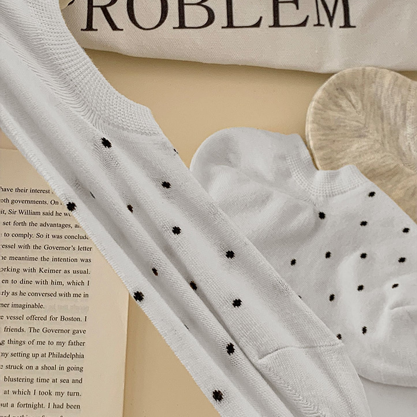 Anna-Kaci Women's 6pk Polka Dot No-Show Socks, Cute Casual Ankle Socks