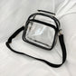 Anna-Kaci Trendy Clear Transparent Women's Shoulder Bag with Iridescent Trim