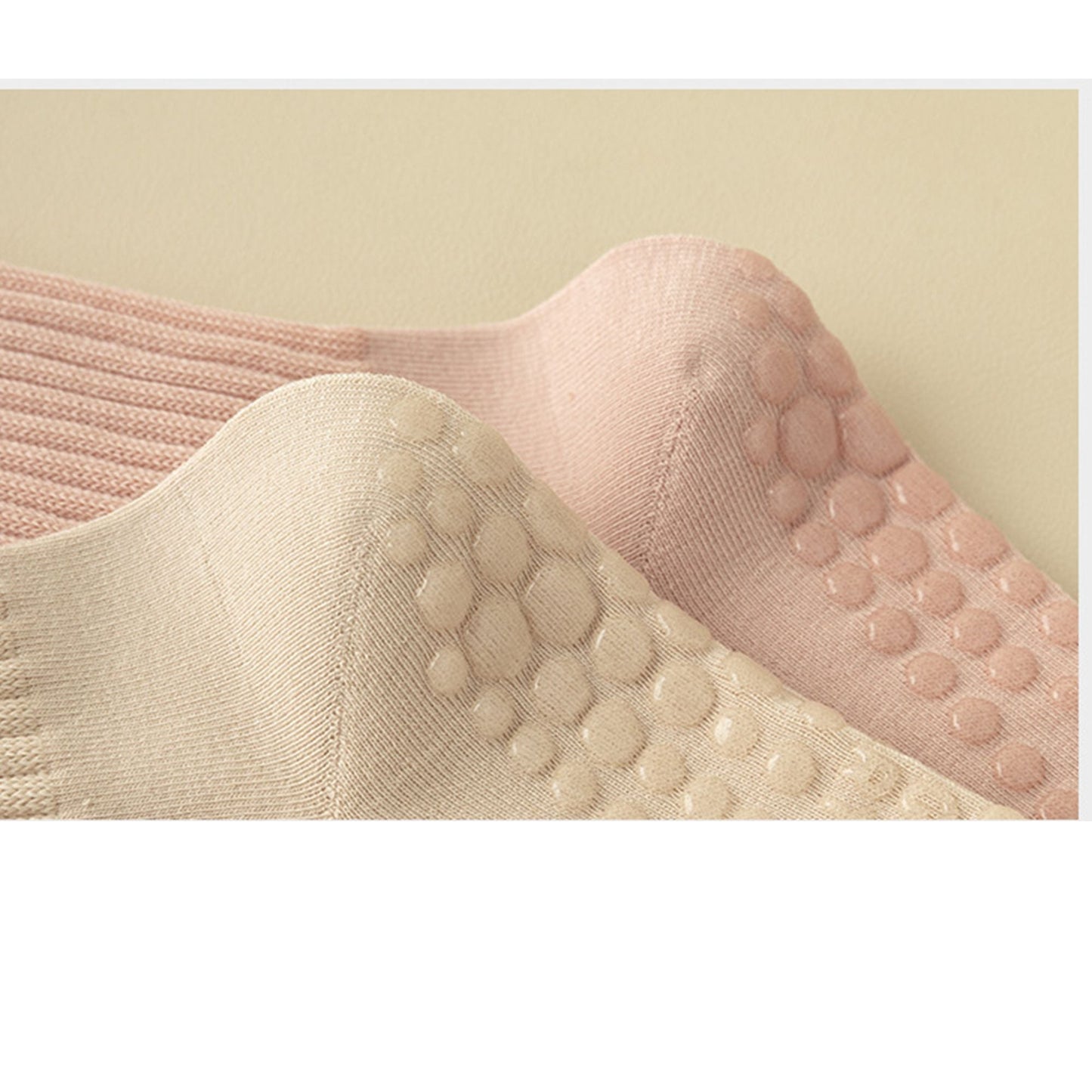 Anna-Kaci 4-Pack Women's Anti-Slip Yoga Socks with Grips Comfortable Ribbed Design for Exercise and Indoor Use