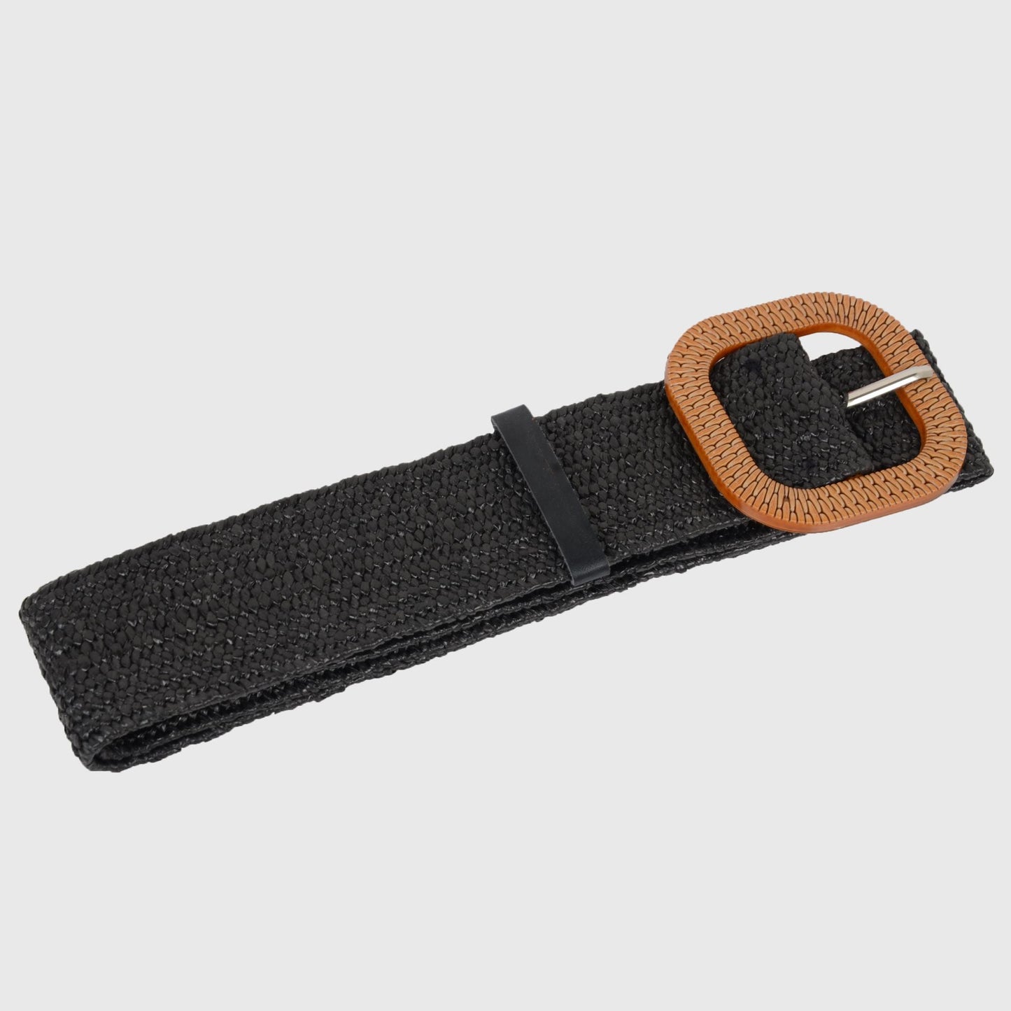 Anna-Kaci Stylish Straw Belt with Woven Buckle