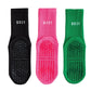 Anna-Kaci 3 Pair Combo Sale Anti Slip Crew Socks with Grip Soles and Ribbed Cuffs in Multiple Color Options
