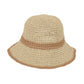 Anna-Kaci Packable Crochet Straw Bucket Hat with Two-Tone Design Lightweight Summer Sun Hat for Beach Travel Hiking Outdoor Use