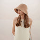 Anna-Kaci Crochet Bucket Hat with Adjustable Chin Strap and Back Button Eyelet Panel for Sun Protection