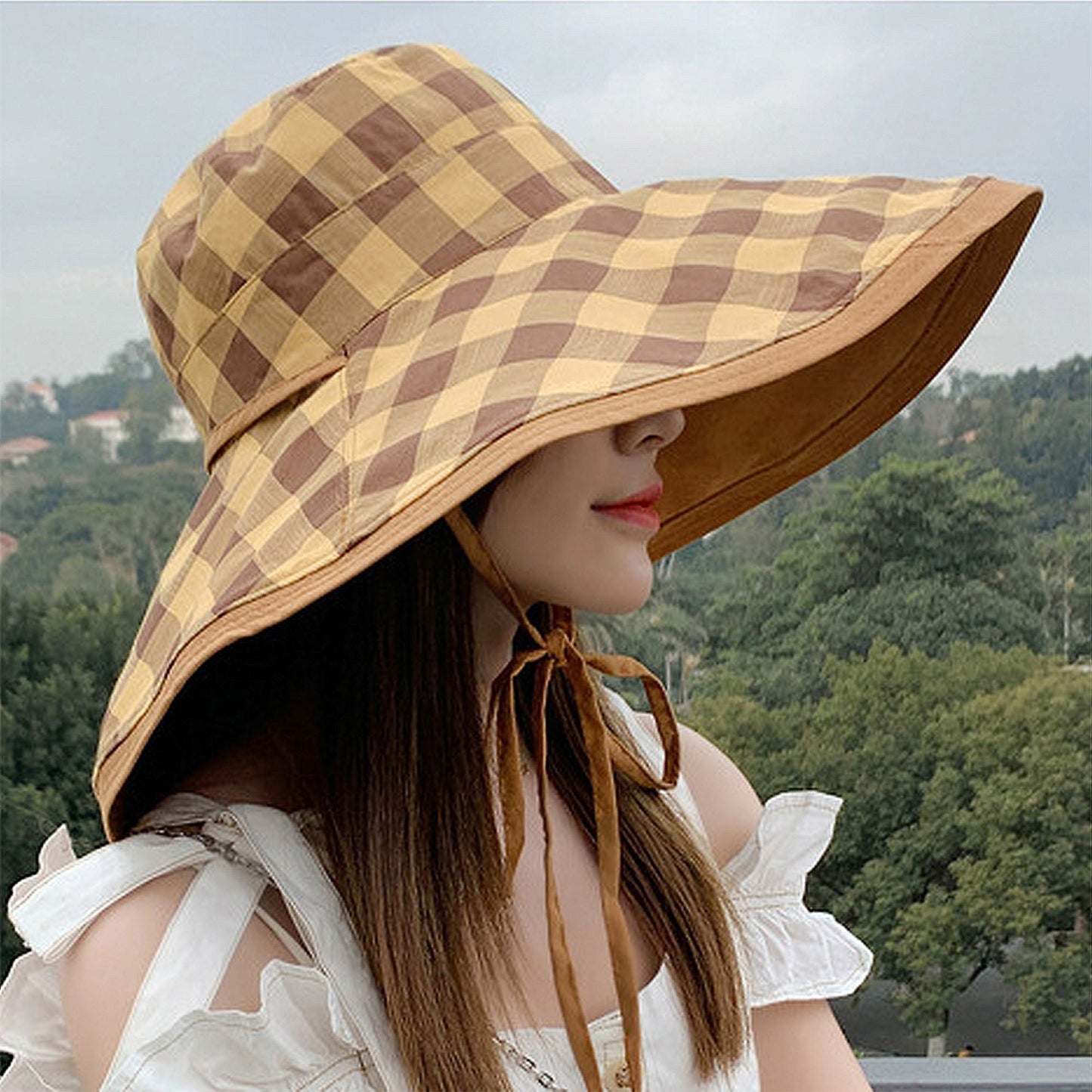 Anna-Kaci Women's Double-Sided Reversible Wide-Brim Sun Hat