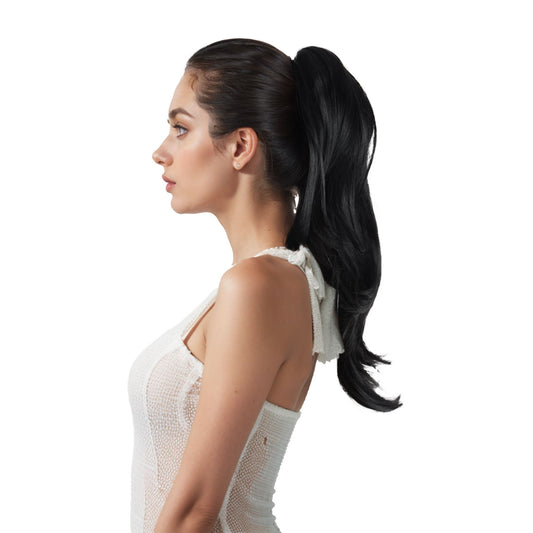 Alilang 22-Inch Layered Claw Clip Ponytail Extension with Adjustable Drawstring and Breathable Net