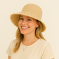Anna-Kaci Women's Woven Bucket Hat with Soft Frayed Brim and Lightweight Straw Texture