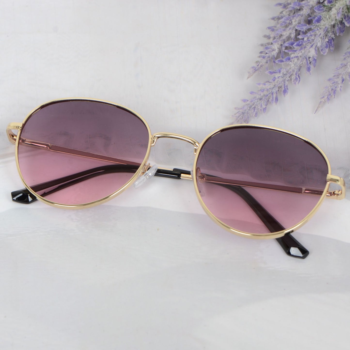 Anna-Kaci Elegant Gold - Rimmed Round Women's Polarized Sunglasses UV400 Protection