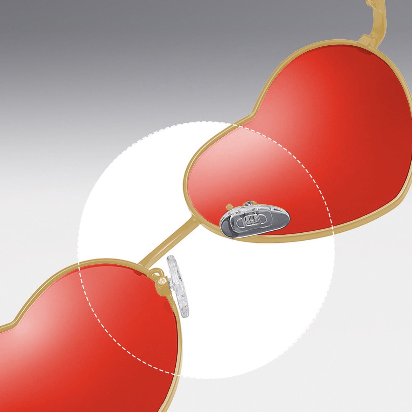 Anna-Kaci Women's Stylish Heart-Shaped Polarized Sunglasses UV400 Protection for Outdoor Activities