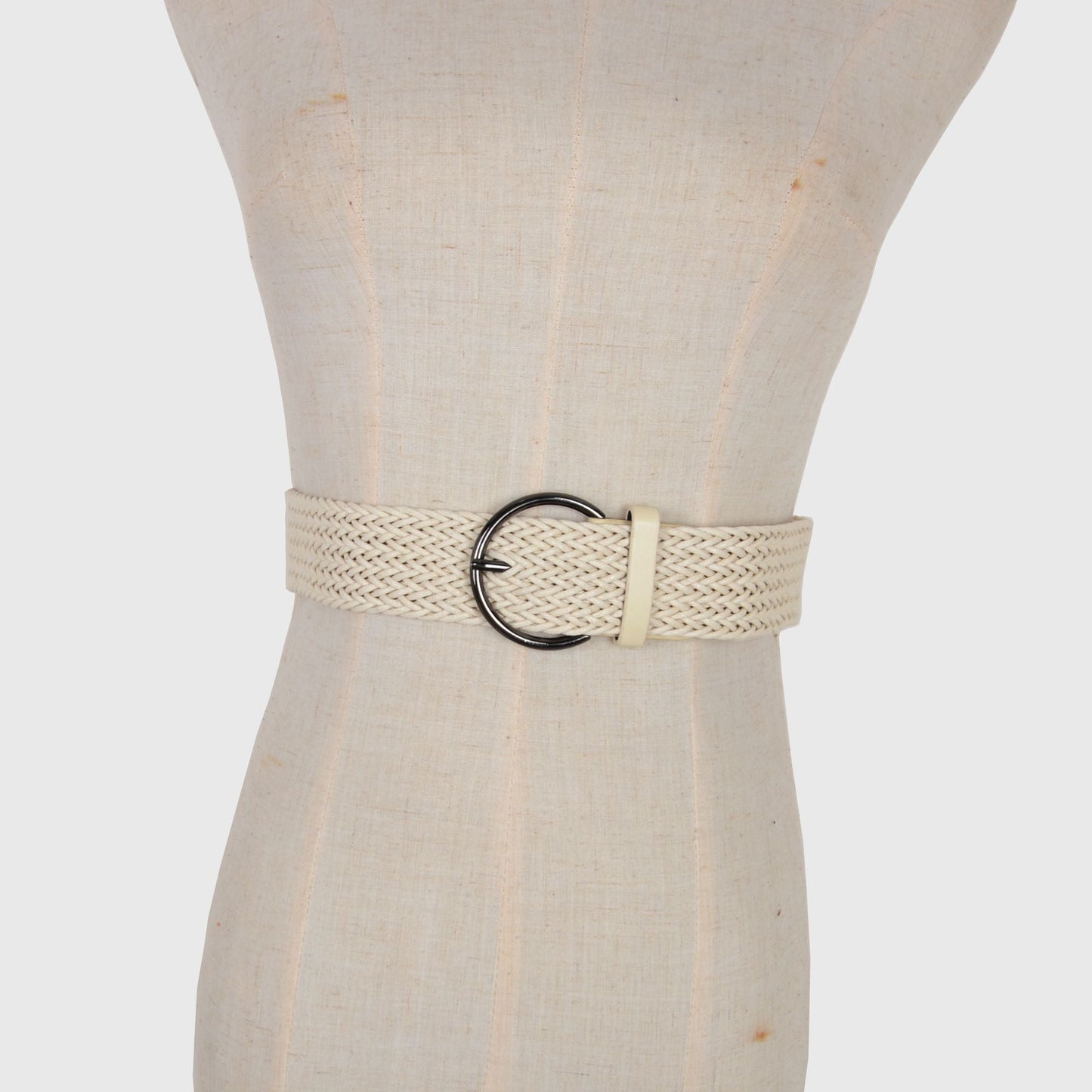 Anna-Kaci Chic Woven Womens Belt with Alloy Buckle