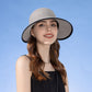 Anna-Kaci Roll Up Wide Brim Visor Sun Hat with Ponytail Hole and UV Protection Lightweight Packable Foldable Summer Cap