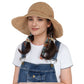 Anna-Kaci Woven Floppy Sun Hat with Rounded Crown and Decorative Bow Detail for Elegant Summer Shade and Vacation Style