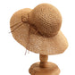Anna-Kaci Woven Floppy Sun Hat with Rounded Crown and Decorative Bow Detail for Elegant Summer Shade and Vacation Style