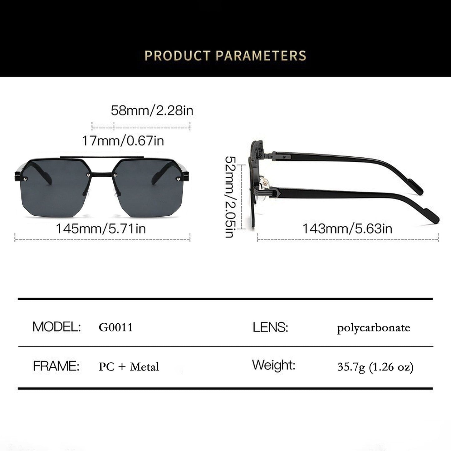 Anna-Kaci Women's Chic Trimmed Octagon Polarized Sunglasses UV400 Protection