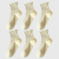 Anna-Kaci Adorable Women's Ruffle - Cuff Ankle Socks 6Pk