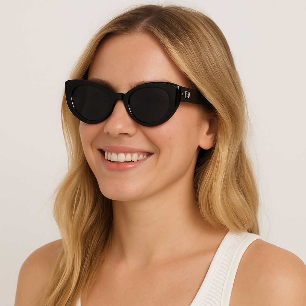 Anna-Kaci Women's Retro Street Style Cat Eye Small Frame Polarized Sunglasses UV400 Protection