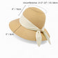 Anna-Kaci Women's Woven Floppy Sun Hat with Wide Ribbon Knot Detail and Curved Brim