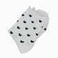 Anna-Kaci Women's Ankle Socks with Allover Heart Print and Soft Ribbed Cuff Trim