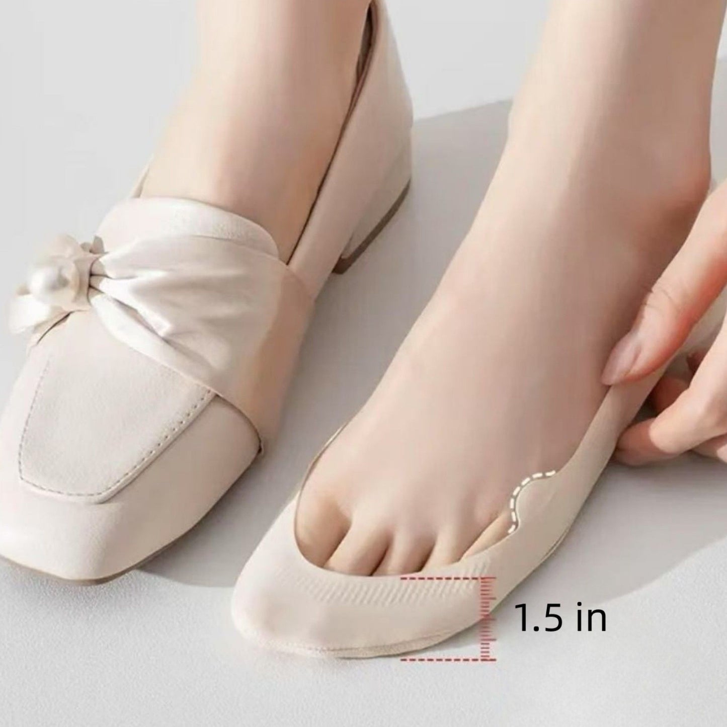 Anna-Kaci Women's Ultra Low Cut No Show Socks with Anti-Slip Silicone Grip and Seamless Toe Protection 4-Pack