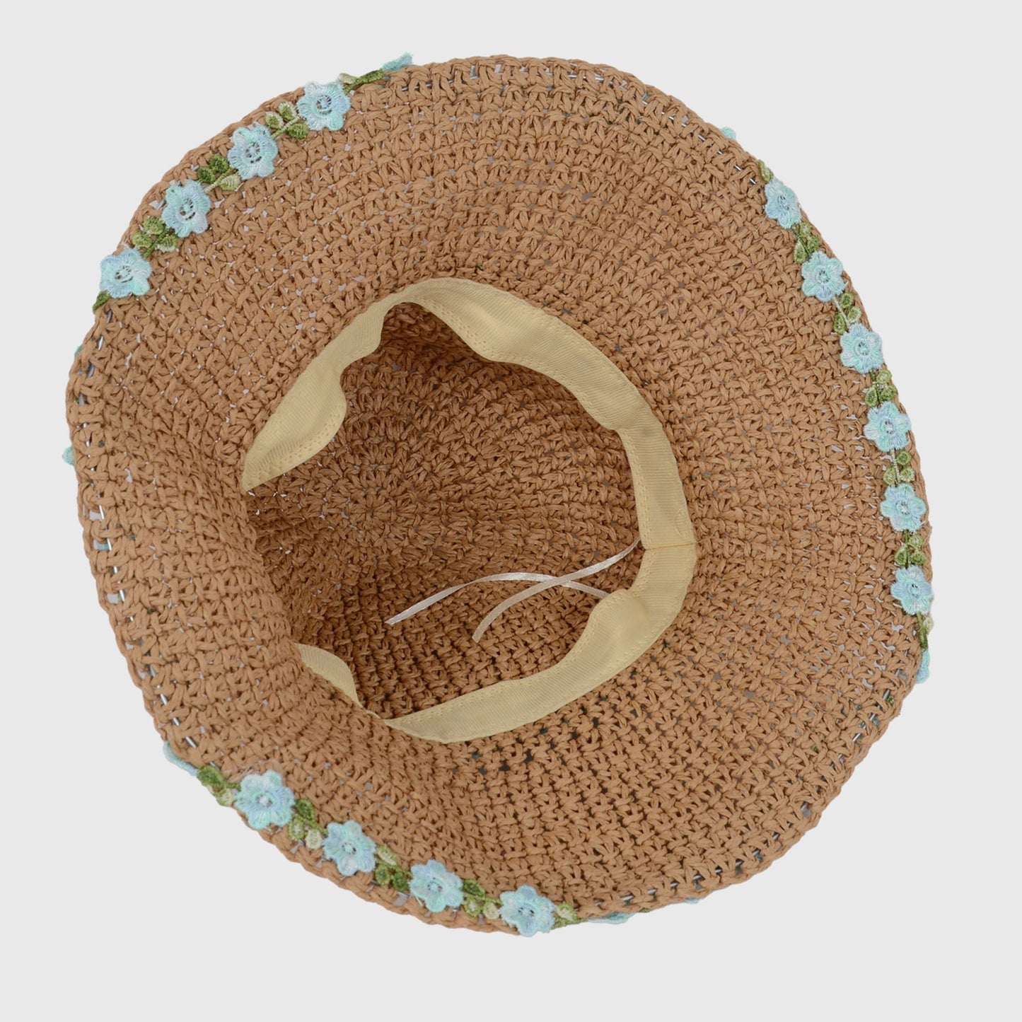 Anna-Kaci Women's Flower Embellishments Sun Hats Charming Crocheted Straw