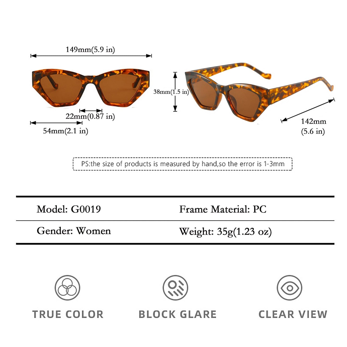 Anna-Kaci Chic Geometric Women's Sunglasses UV400 Protection