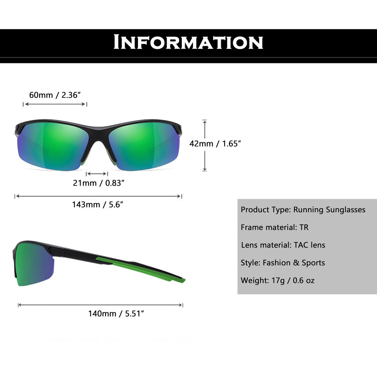 Anna-Kaci Active Women's Stylish Sports Running Sunglasses Polarized UV400 Protection