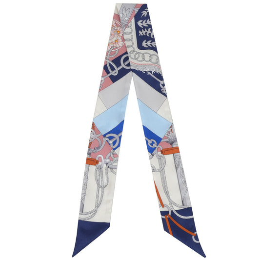 Alilang 100% Mulberry Silk Versatile Scarf Ribbon Head Hair Handbag Purse Neckerchief Skinny Scarf Belt for Women 3.86 x 1.97 inch